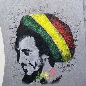 Gray Bob Marley V Neck